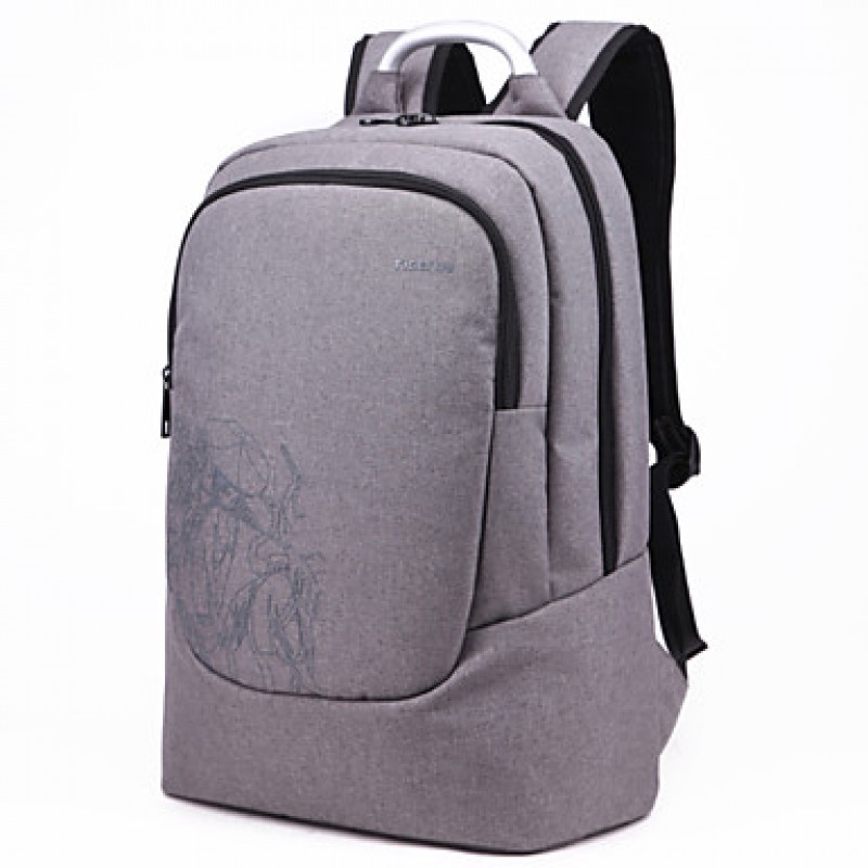   Authentic Unisex Nylon Sports Casual Backpack Outdoor Shoulder Bag Laptop Backpack-Color Light Grey  