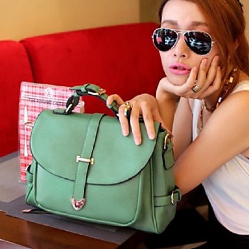 Women PU Flap Shoulder Bag / Tote - Green / Brown / Red  