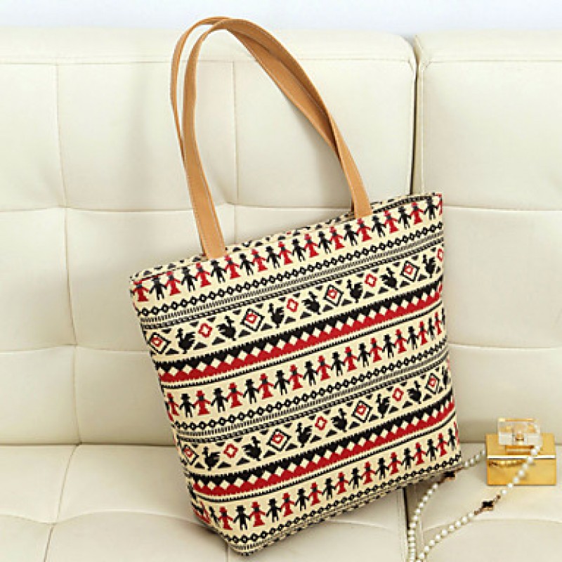 Women's Vintage Pattern Zipper Casual Tote (More Colors)  