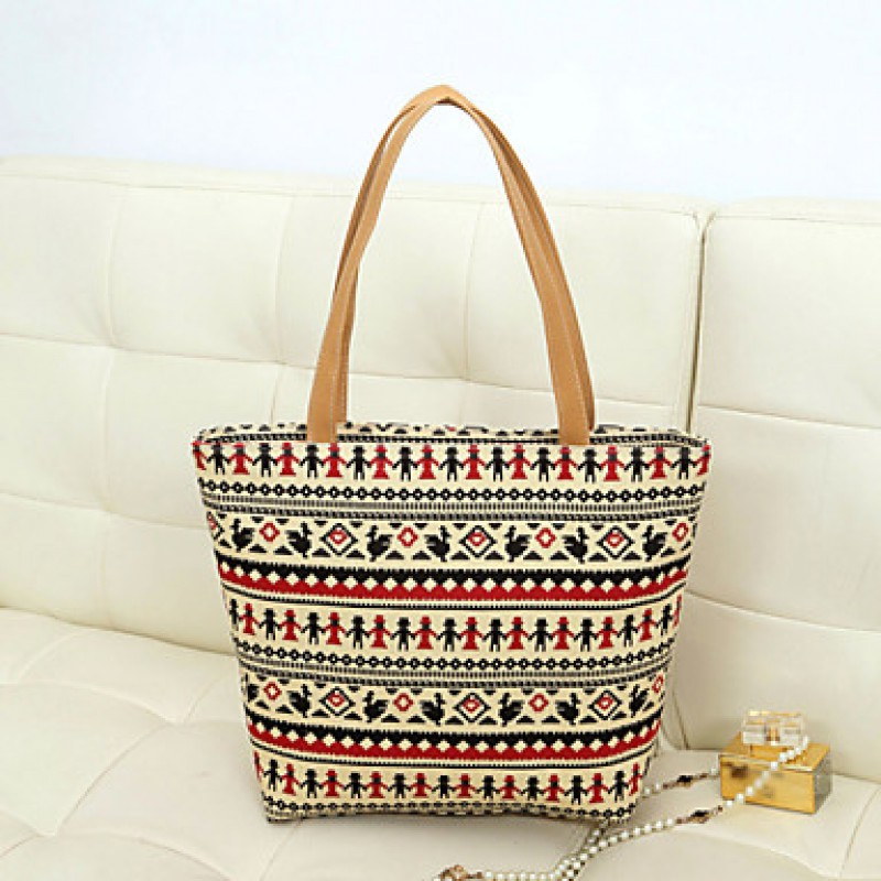 Women's Vintage Pattern Zipper Casual Tote (More Colors)  