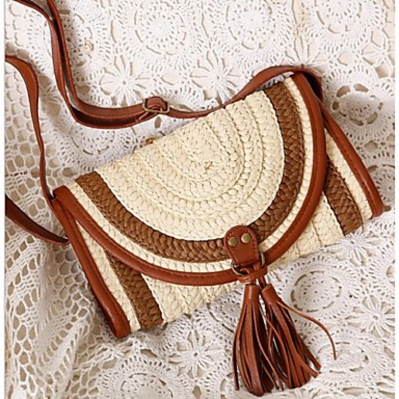 Women Straw Sling Bag Shoulder Bag-Blue / Brown / ...