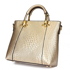   Women PU Barrel Shoulder Bag / Tote - Beige / Go...